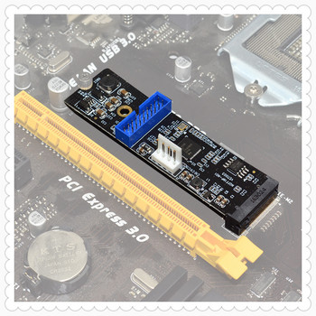 Κάρτα επέκτασης κεφαλίδας 19 ακίδων για M.2 NGFF NVME σε USB 3.0 Υποστήριξη Πρωτοκόλλου PCI-E Κάρτα προσαρμογέα KEY BM/M για WinXP/Vista/Win7/Win8