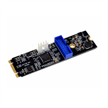 19pin Header Expansion Card For M.2 NGFF NVME to USB 3.0 Support PCI-E Protocol KEY BM/M Adapter Card for WinXP/Vista/Win7/Win8