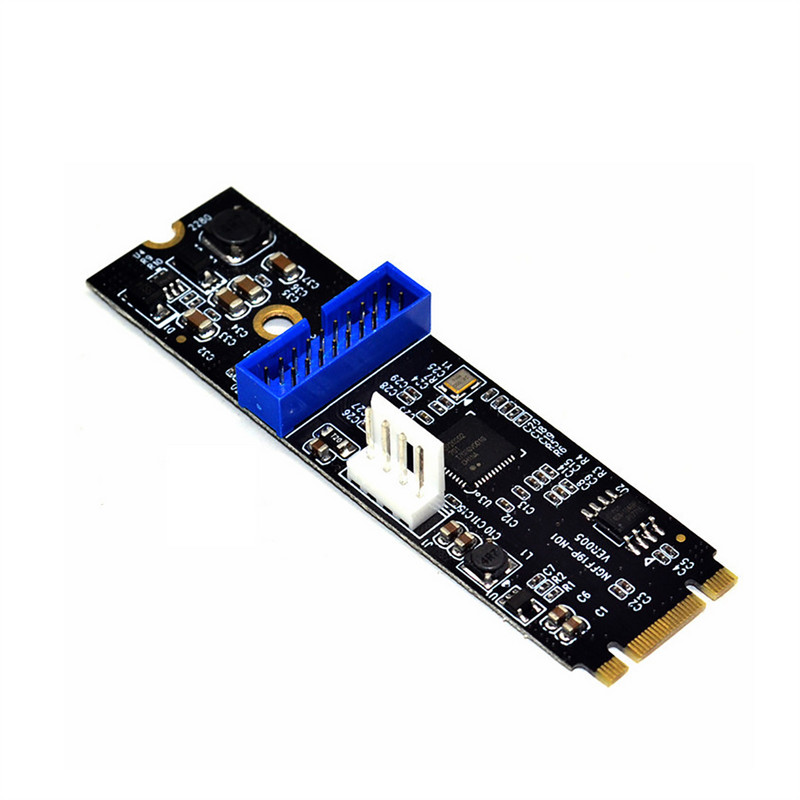 19 tűs fejléc bővítőkártya M.2 NGFF NVME-hez USB 3.0-hoz, PCI-E protokoll KEY BM/M adapterkártya WinXP/Vista/Win7/Win8-hoz