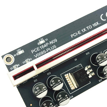 VER009S Plus PCI-E PCIE Riser 009s 6 pin PCI Express Riser Card Molex USB 3.0 Cable 1X 16X Extender for Bitcoin BTC Miner Miner