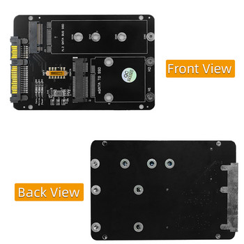 XT-XINTE 2 σε 1 M.2 για κλειδί NGFF B & mSATA SSD To SATA3 SATA III Adapter Card Converter Module για 2230/2242/2260/2280 SSD