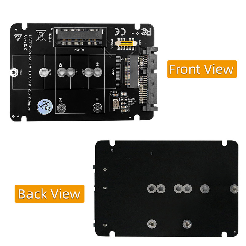 XT-XINTE 2 u 1 M.2 za NGFF ključ B & mSATA SSD na SATA3 SATA III adaptersku karticu, modul pretvaračke ploče za 2230/2242/2260/2280 SSD