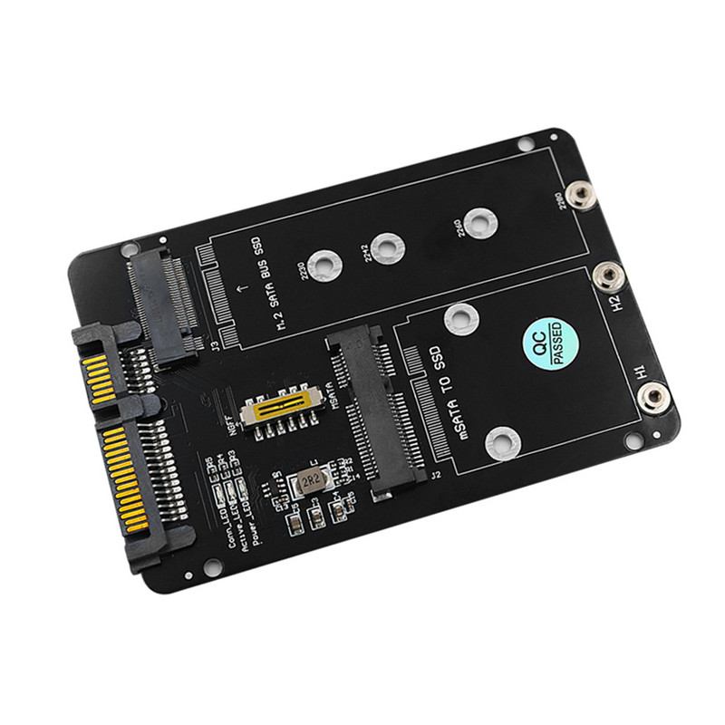 XT-XINTE 2 u 1 M.2 za NGFF ključ B & mSATA SSD na SATA3 SATA III adaptersku karticu, modul pretvaračke ploče za 2230/2242/2260/2280 SSD