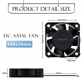 1Pece Gdstime 5V 12V 24V 40x40x10mm Dual Ball Bearing Mini Small Brushless 3D Printer Cooler Fan 40mm 4010 Cooler Fan