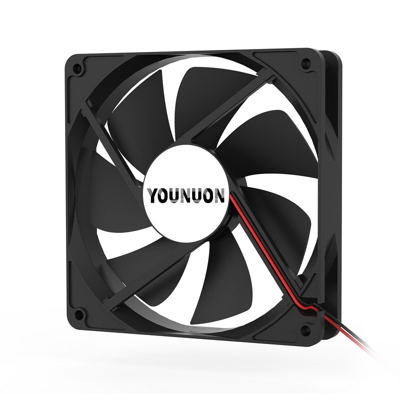 Dvigubas rutulinis 120x120x25mm aušinimo ventiliatorius DC 5V 12V 24V 48V 12cm 120mm aušintuvo ventiliatorius 12025 kompiuterio korpuso ventiliatorius BTC serverio kompiuterio aušinimo ventiliatorius