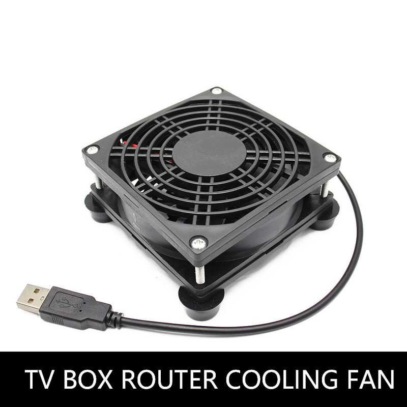 Maršrutizatoriaus ventiliatorius DIY PC Aušintuvas TV dėžutė Belaidis Aušinimas Tylus Tylus DC 5V USB maitinimas 120mm ventiliatorius 120x25mm 12CM W/Varžtai Apsauginis tinklas