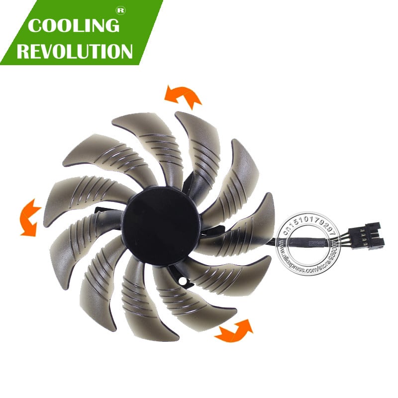 Ventilátor grafickej karty GIGABYTE GTX 1050 1060 1070 Ti GV-RX570 580 AORUS RX 470 480 R9 380X 88MM PLD09210S12HH T129215SU