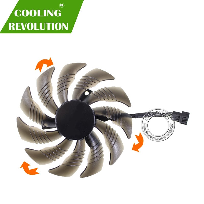 Ventilátor grafickej karty GIGABYTE GTX 1050 1060 1070 Ti GV-RX570 580 AORUS RX 470 480 R9 380X 88MM PLD09210S12HH T129215SU