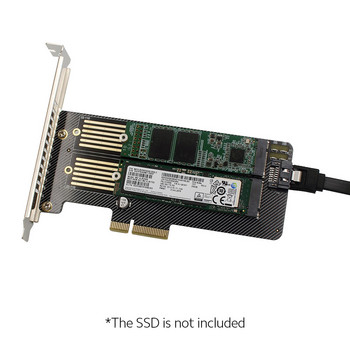 M.2 NVME/NGFF към PCI-E X4 разширителна карта SSD адаптерна карта с M.2 M-ключ B-ключ интерфейси Поддръжка на PCI-E/SATA протокол