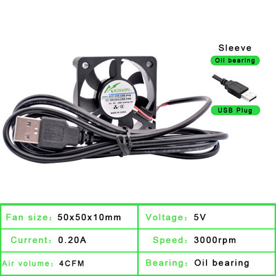 40mm 50mm 60mm 70mm 80mm 92mm 120mm DC5V USB-csatlakozó Csendes hűtőventilátor barkácshűtő router játékhoz TV box tápegység