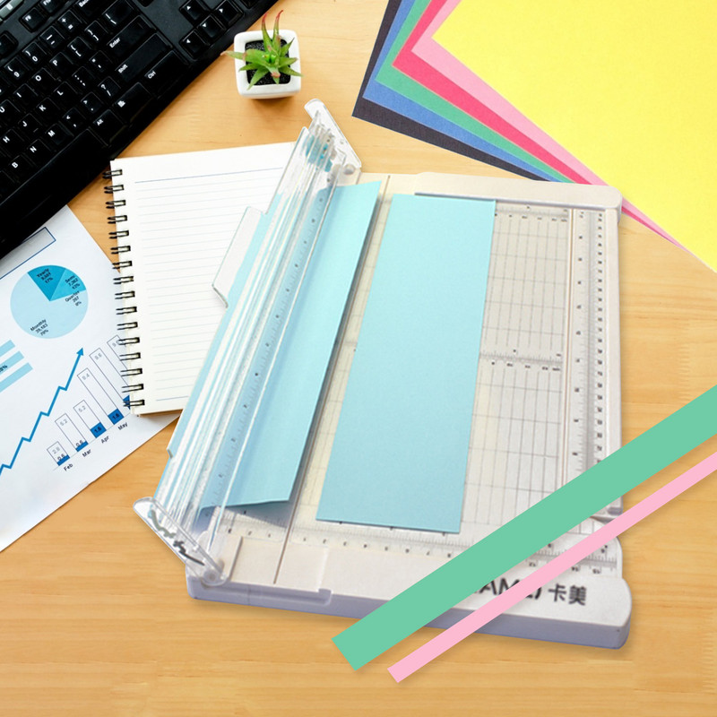 Mini paberitrimmer giljotiinlõikur 6 tolli (152 mm) lõikepikkusega lauaarvuti paberilõikusmasin turvalõikuripea küljejoonlauaga