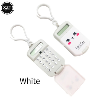 Prijenosni cifarski kalkulator Kawaii Mini kalkulator 8 displeja Slatki kreativni privjesak za ključeve Džepni kalkulator Uredski pribor