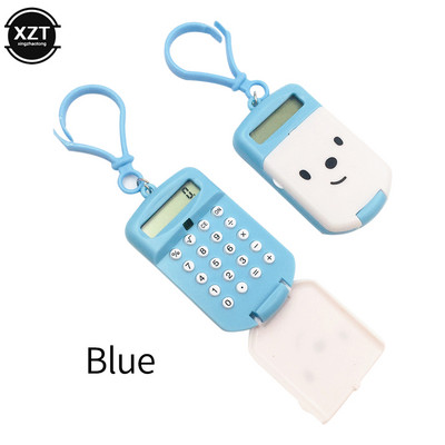 Prijenosni cifarski kalkulator Kawaii Mini kalkulator 8 displeja Slatki kreativni privjesak za ključeve Džepni kalkulator Uredski pribor