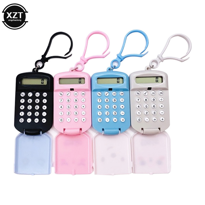 Prijenosni cifarski kalkulator Kawaii Mini kalkulator 8 displeja Slatki kreativni privjesak za ključeve Džepni kalkulator Uredski pribor