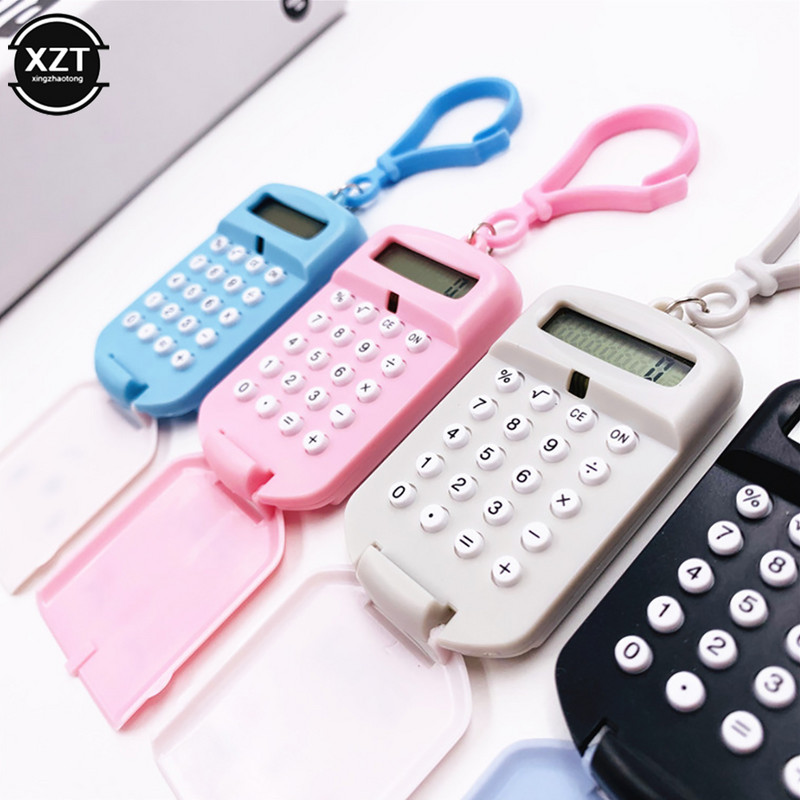 Prijenosni cifarski kalkulator Kawaii Mini kalkulator 8 displeja Slatki kreativni privjesak za ključeve Džepni kalkulator Uredski pribor
