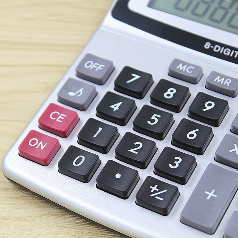 Proizvođač Veleprodajni kalkulator KK-800A Metalni stolni kalkulator s velikim slovima i širokim slovom 8 A Poslovni računalni uredski materijal s