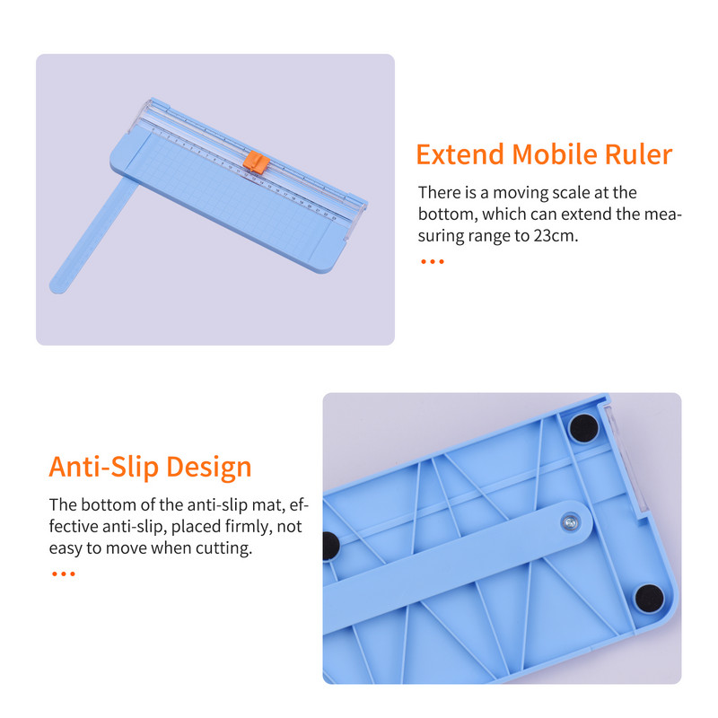 Mini mașină portabilă de tăiat cutie de hârtie A5, mașină de tăiat, lungime de tăiere de 9 inchi, pentru hârtie de artizanat, hârtie laminată foto, album de însemnări