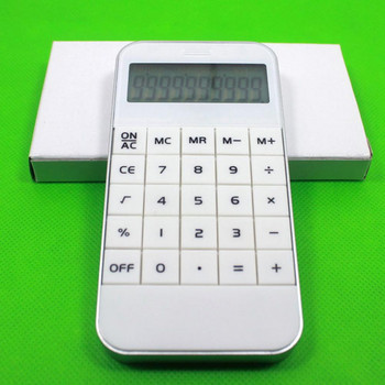Ученически калкулатор Ултратънък калкулатор с големи бутони и цифри Енергоспестяващ Удароустойчив електронен калкулатор за училище