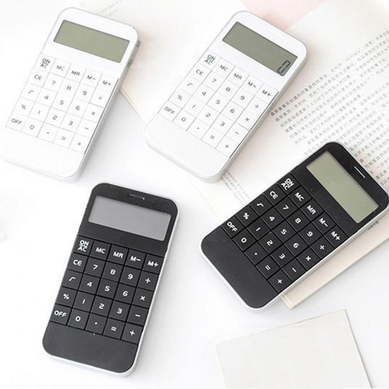 Mokinio skaičiuotuvas Itin plonas, didelis mygtuko skaitmuo skaičiuotuvas Energiją taupantis smūgiams atsparus elektroninis skaičiuotuvas mokyklai