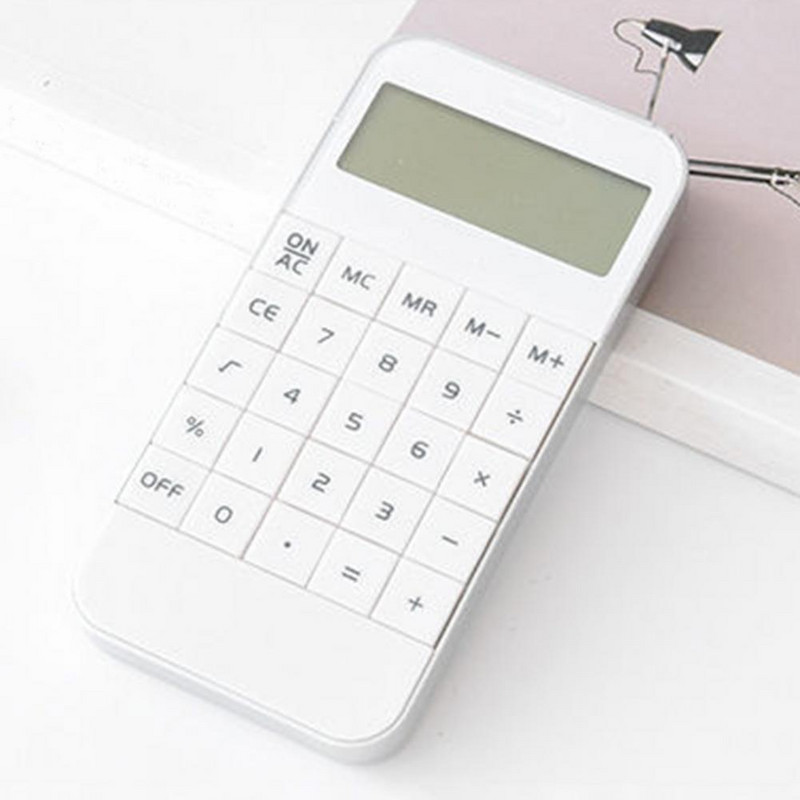 Mokinio skaičiuotuvas Itin plonas, didelis mygtuko skaitmuo skaičiuotuvas Energiją taupantis smūgiams atsparus elektroninis skaičiuotuvas mokyklai