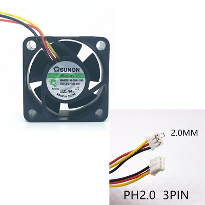 Jauns Maglev SUNON 4CM 40MM 40*40*20MM Servera dzesēšanas ventilators DC12V 0.6W MB40201V2-000U-G99 Super Silence Ventilators 3pin