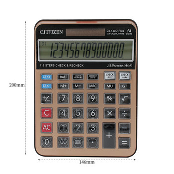 14-цифрен научен калкулатор, слънчева AA батерия, двойна енергия, калкулатори с общо предназначение, програмист, офис канцеларски материали