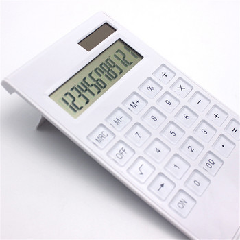 12-цифрен дисплей с голям екран Настолен калкулатор Слънчев и батериен калкулатор с кристален бутон с двойно захранване Ултра тънък за студенти