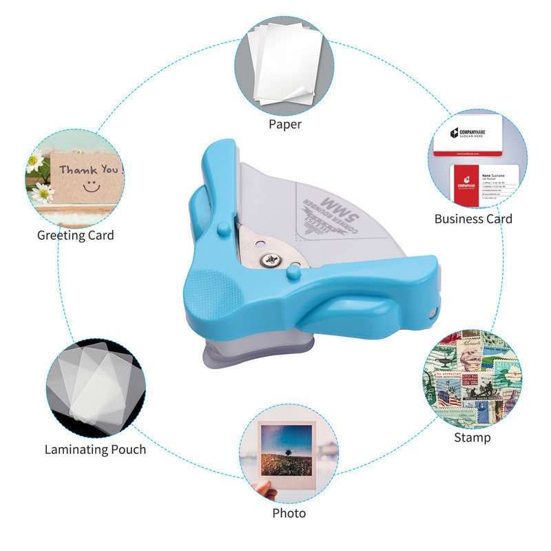 JIELISI nešiojamas kampinis apvalus R5 apvalus kampinis pjoviklis 5 mm kortelių nuotraukų kvietimų laminavimo maišeliams