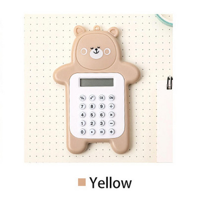 Mini medve számológép Hordozható aranyos számológép 8-as zsebméretű kijelző Rajzfilm medve aranyos kreatív számológép irodaszerek