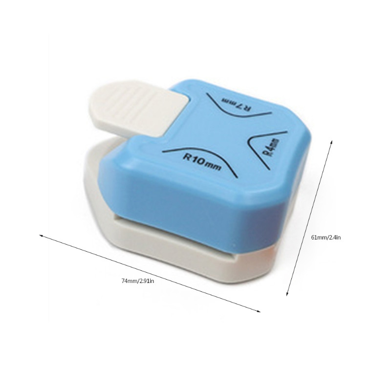Stūra apaļš perforators 3 vienā pārnēsājams 3 virzienu stūra griezējs papīra izstrādājumiem R4mm R7mm R10mm dažādu stūru griešanai