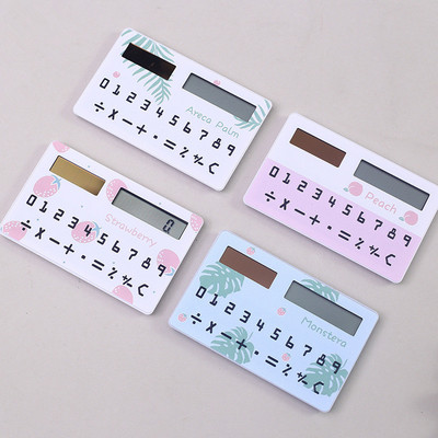 Moda Portabil Desene Animat Fructe Animal Mini Card Calculator Papetărie Consumabile Calculator Solar Creativ Cadou pentru copii