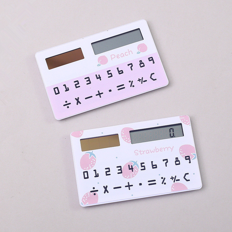 Moda Portabil Desene Animat Fructe Animal Mini Card Calculator Papetărie Consumabile Calculator Solar Creativ Cadou pentru copii