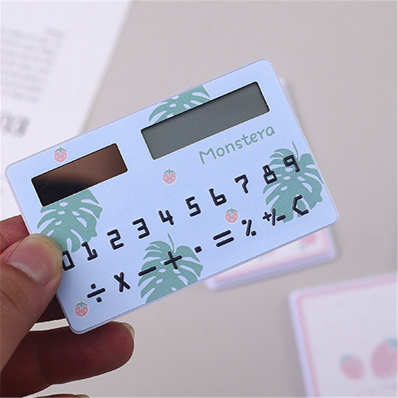 Moda Portabil Desene Animat Fructe Animal Mini Card Calculator Papetărie Consumabile Calculator Solar Creativ Cadou pentru copii