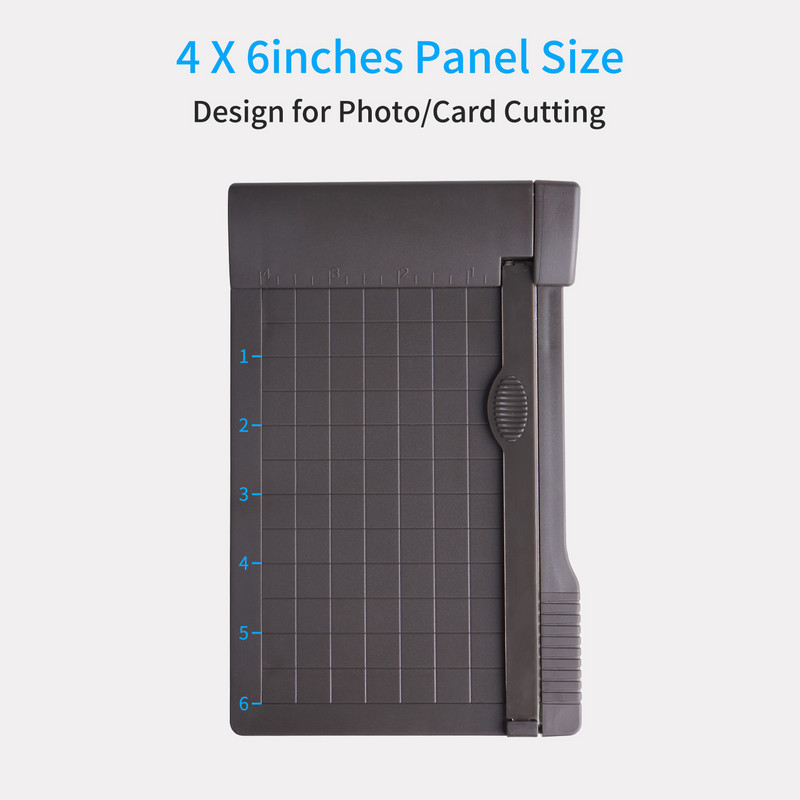 Mini papīra apgriešanas giljotīnas griezējs 6 collu (160 mm) griezta garuma darbvirsmas papīra griešanas mašīna ar drošības griezēja galvu