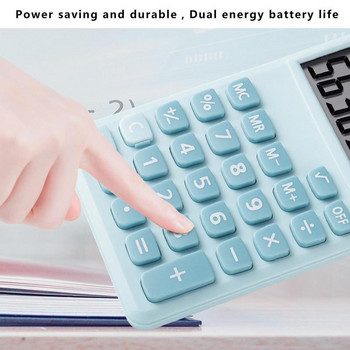 Ученически калкулатор 8-цифрен калкулатор Захранван от слънчева енергия с LCD дисплей Домакинен настолен калкулатор за дома в началното училище