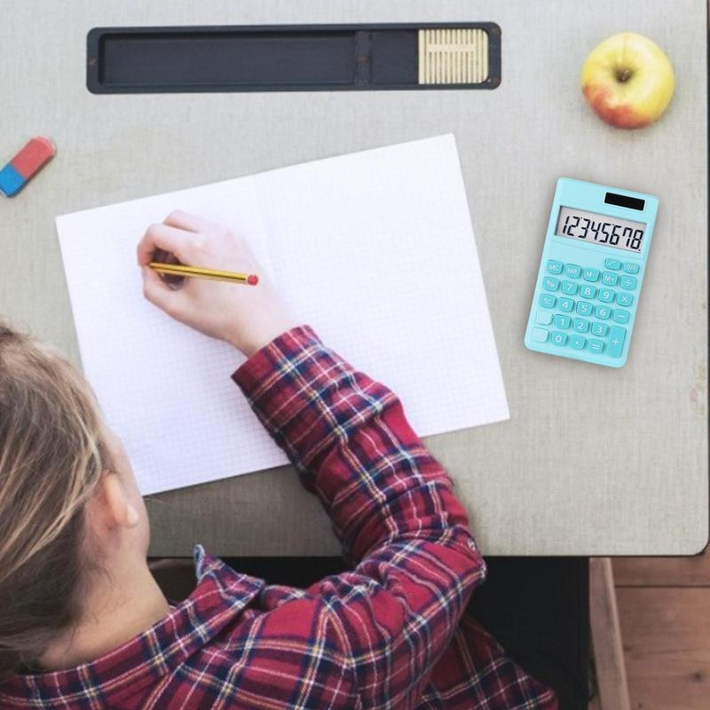 Učenički kalkulator 8-znamenkasti kalkulator na solarni pogon s LCD zaslonom, stolni kućanski kalkulator za dom u osnovnoj školi