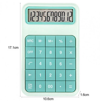 Калкулатор Бърза реакция Подвижен бутон Ултратънък голям екран Мини 12-цифрен Малък настолен студентски калкулатор