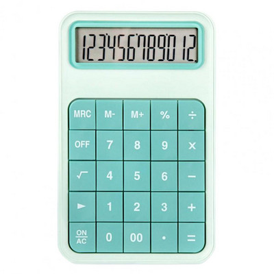 Skaičiuoklė Greito reagavimo nuimamas mygtukas Itin plonas didelio ekrano mini 12 skaitmenų mažas stalinis mokinio skaičiuotuvas