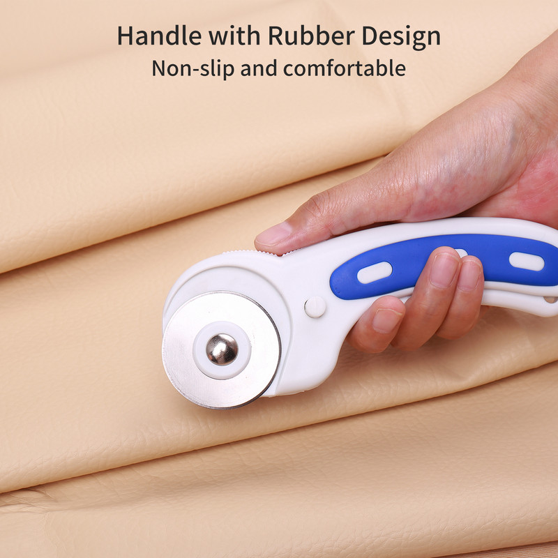 KW-triO forgóvágó 3 az 1-ben vágógép 3 db 45 mm-es cserepengével Ergonomikus gumi fogantyú gördülő vágó biztonsági zár