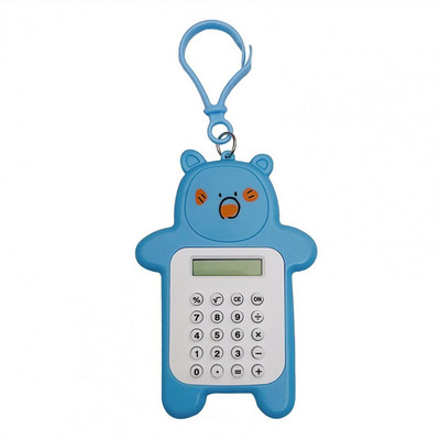 Kis számológép LED nagy képernyős hordozható ABS aranyos medve alakú 8 számjegyű asztali kis számológép asztali számológép számlálás