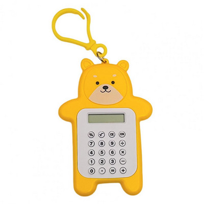 Kis számológép LED nagy képernyős hordozható ABS aranyos medve alakú 8 számjegyű asztali kis számológép asztali számológép számlálás