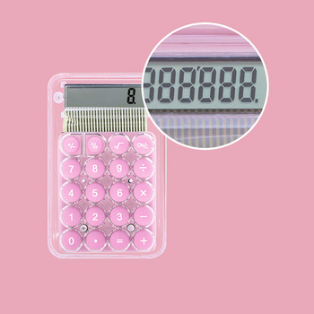 Нов калкулатор за име на Candy Color Head 8-цифрен LCD дисплей, мини електронен калкулатор със стандартна функция за офис, домашно броене