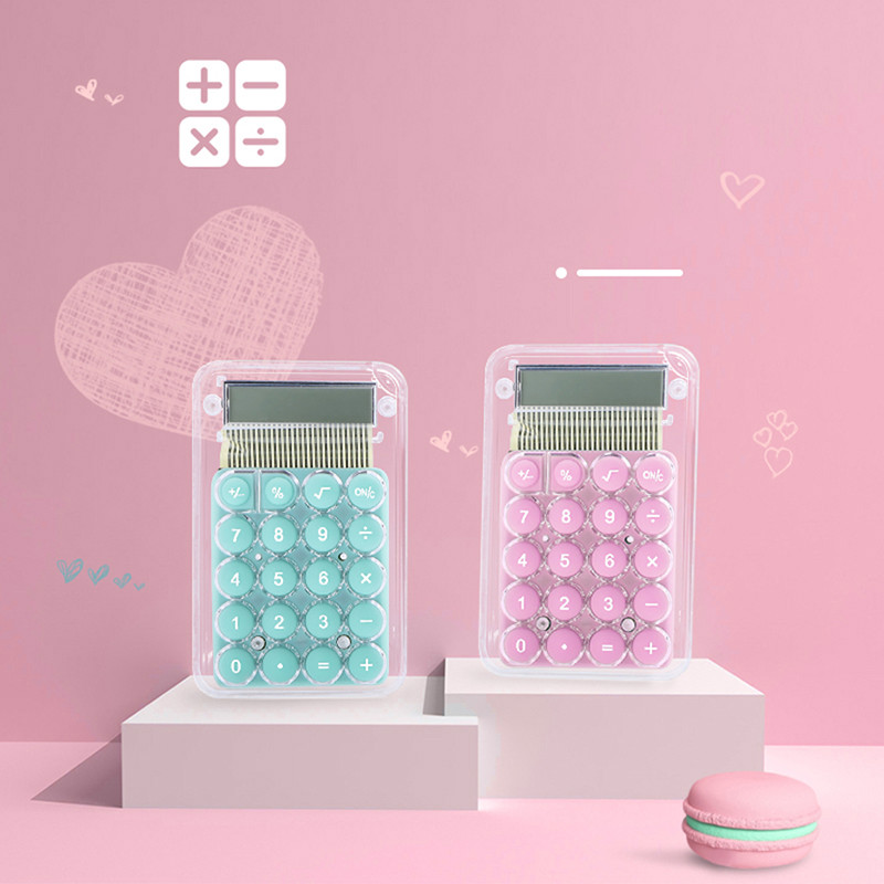 Novi kalkulator imena Candy Color Head s 8-znamenkastim LCD zaslonom, mini elektronički kalkulator standardne funkcije za ured, kućno brojanje