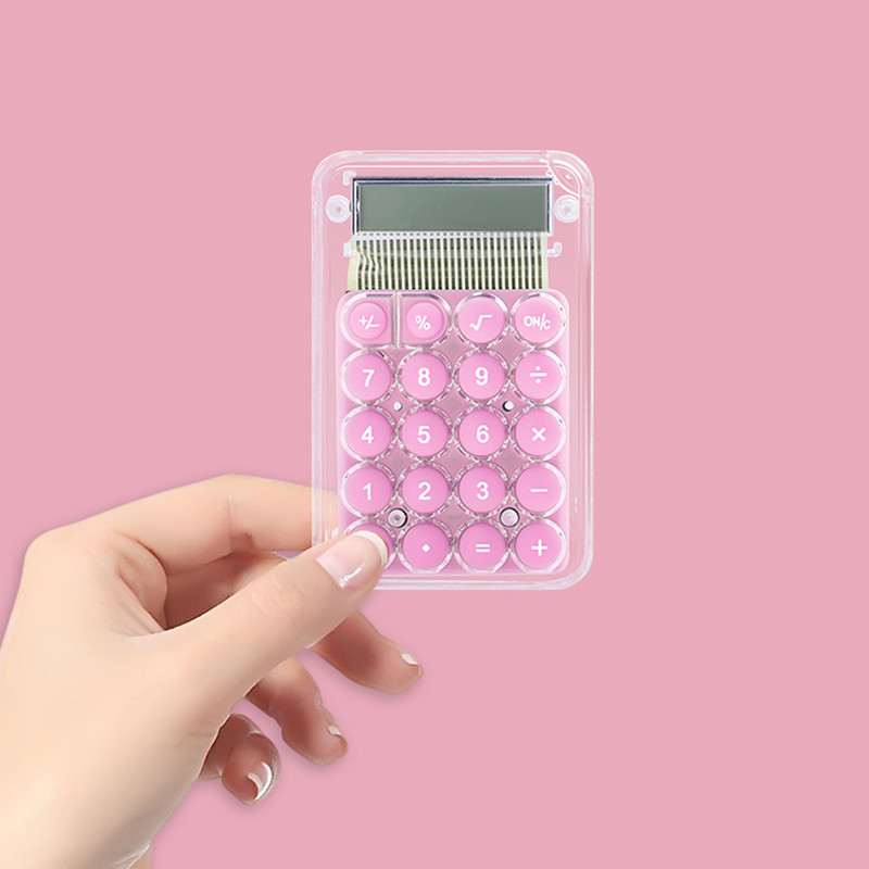 Novi kalkulator imena Candy Color Head s 8-znamenkastim LCD zaslonom, mini elektronički kalkulator standardne funkcije za ured, kućno brojanje