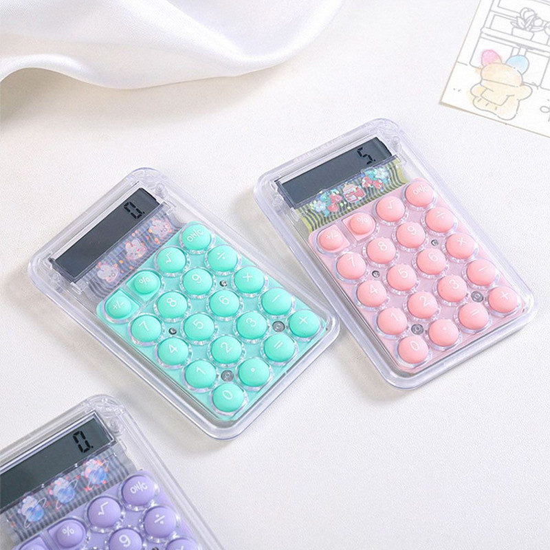 Calculator mic pentru afaceri, transparent, cu 8 cifre, Calculator electronic, consumabile de birou Calculator contabil