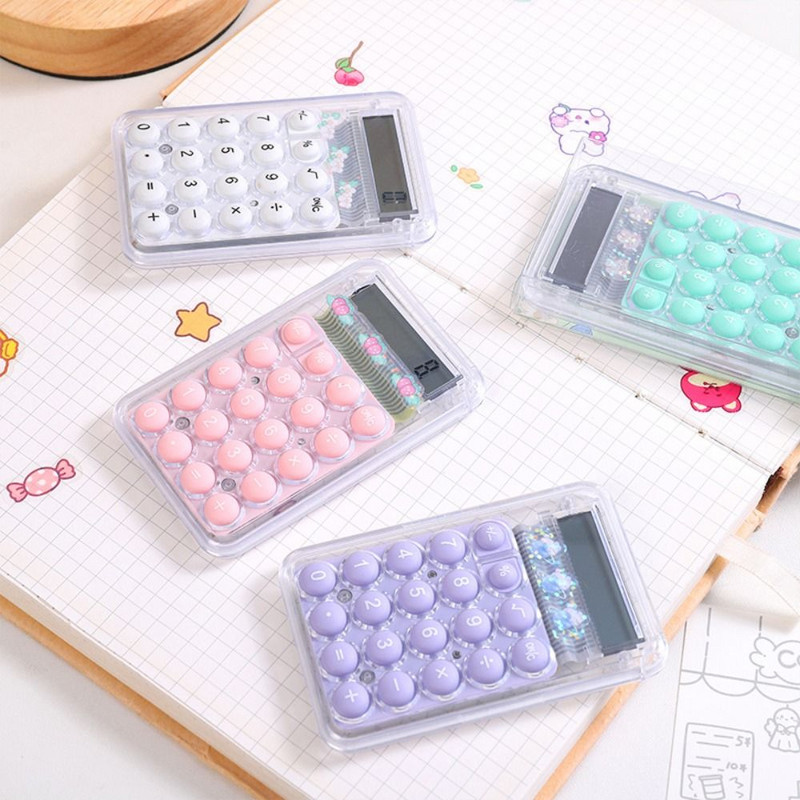 Calculator mic pentru afaceri, transparent, cu 8 cifre, Calculator electronic, consumabile de birou Calculator contabil