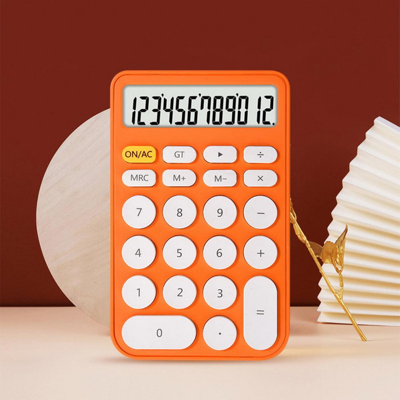 Calculator pentru studenți Suport unghiular convenabil Afișaj cu 12 cifre Calculator electronic pentru rechizite școlare Calculator de afaceri