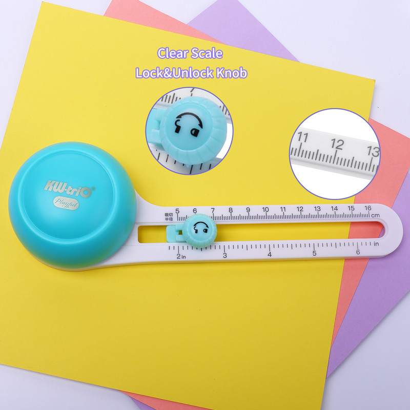 KW-triO apskritas popieriaus pjaustytuvas Rotacinis apskritas pjaustytuvas Rankinis apvalus pjovimo įrankis Popieriaus kirpimo įrankis Scrapbooking įrankio pakeitimas