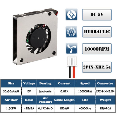 3cm 30mm ventilators 30x30x4mm 3004 5V 0,20A miniatūrs īpaši plāns pūtējs, ko izmanto projektora plakanā paneļa siltuma izkliedēšanai uz sāniem