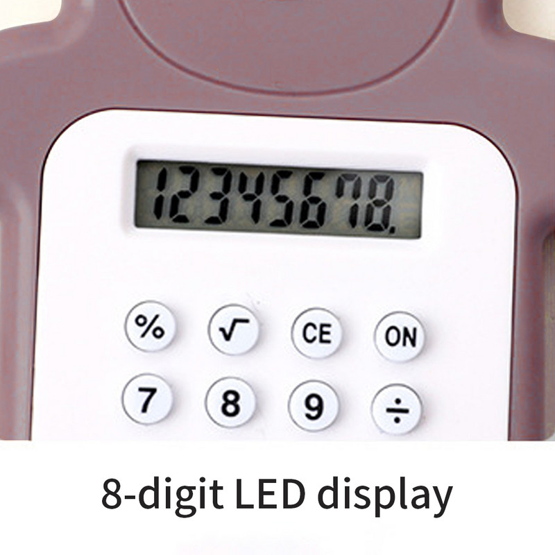 Kućni pribor Prijenosni slatki medo Digitalni zaslon Mini kalkulator crtani uredski džepni studentski poklon 8 znamenki